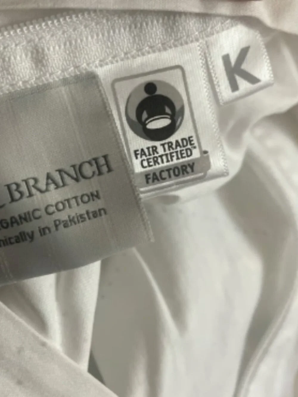 Boll & Branch White with Grey Accents KING/Cal.K Duvet Cover 3 PCS Set. FLAW